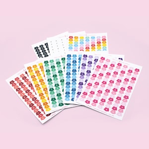Pegatinas del alfabeto de gatos, hojas de pegatinas Kpop Toploader Polco, pegatinas de letras estéticas, kit de papelería para amigos por correspondencia coreanos