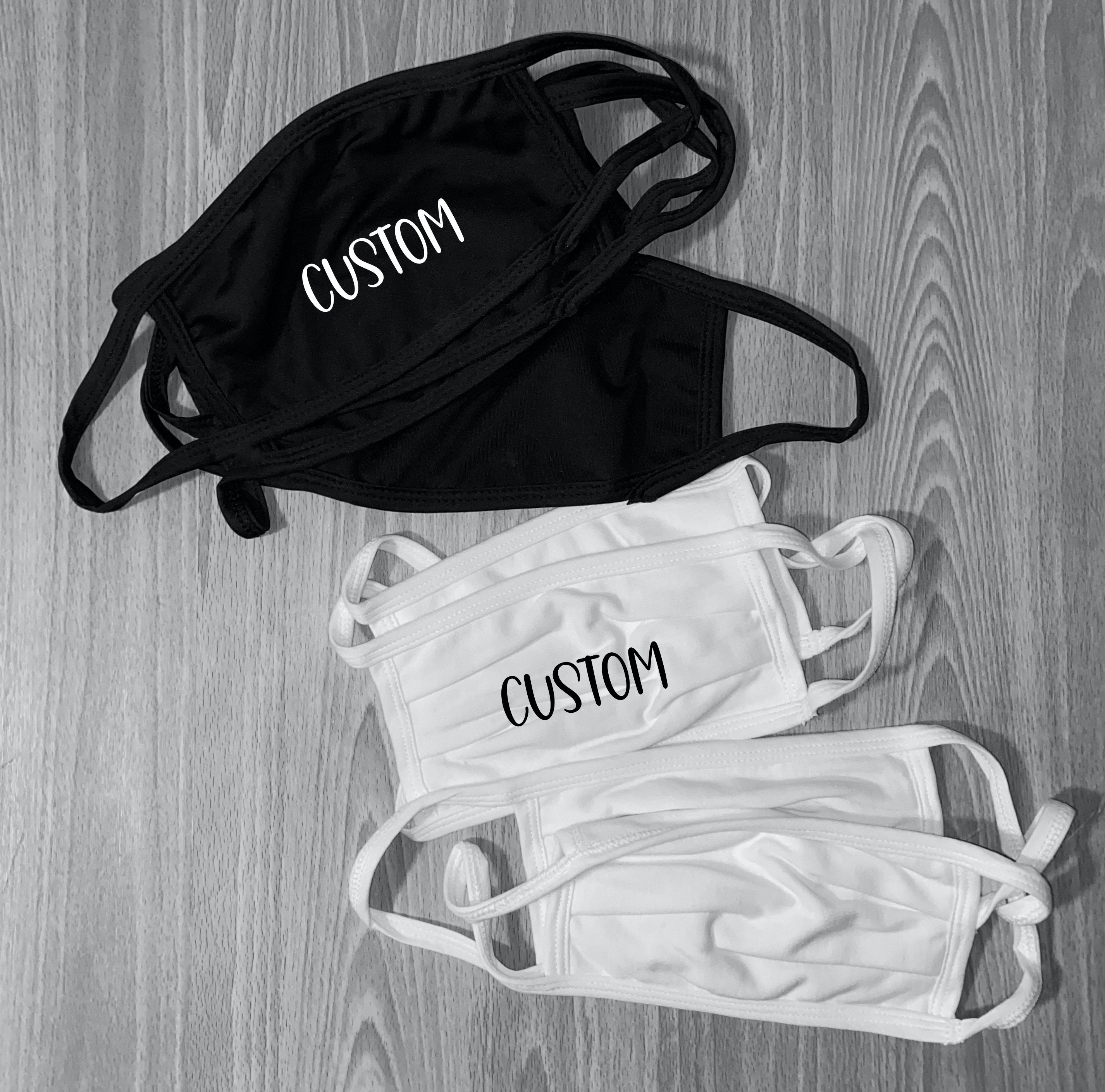 Custom Mask HTV Mask Face Masks Cotton Etsy