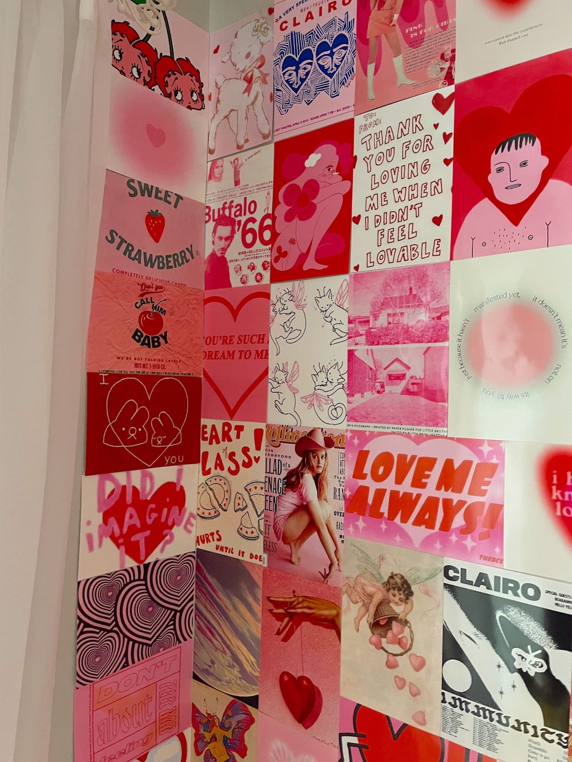 Preppy Pink Aesthetic Wall Collage Kit VSCO Aura Girl Room | Etsy
