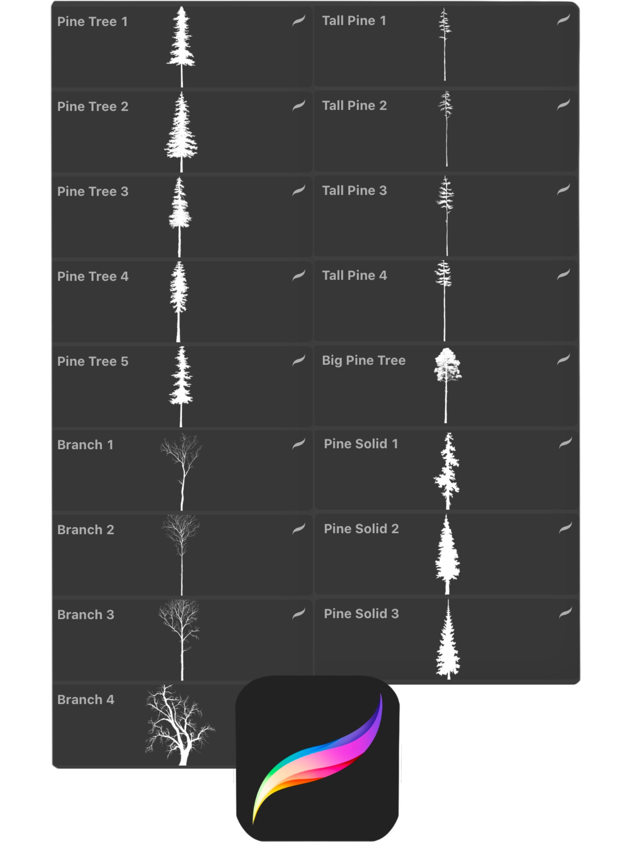 procreate tree brush pack procreate tree brush pack