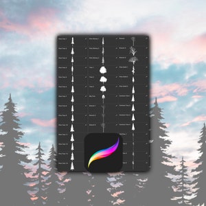37 handgemachte Baumpinsel für Procreate