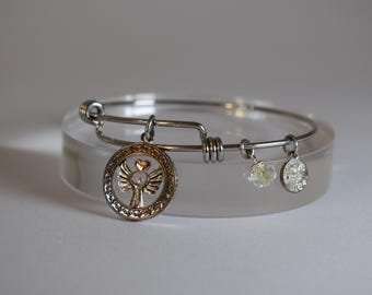 Vintage Silver Angel Charm Bracelet - Unique Jewelry