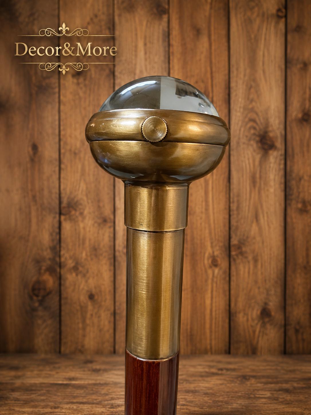 Antique Clock Walking Cane, Brass Handle, Rose Wood, 36 Inch - Etsy ...