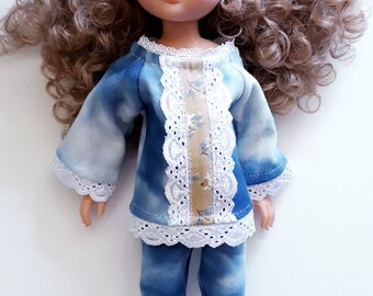 Handmade Las Amigas outfits, Las Amigas clothes, paola reina tunic and trousers for photo dolls 32cm.