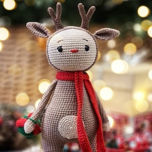 Gehaakt Amigurumi Kid Toy, handgemaakte gebreide touw pinguïn en herten, gezond kerstcadeau - GRATIS UPS Express verzending