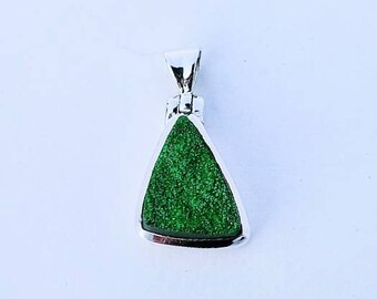Green Garnet gemstone necklace green natural gemstone Grossular Garnet necklace Nature art jewelry