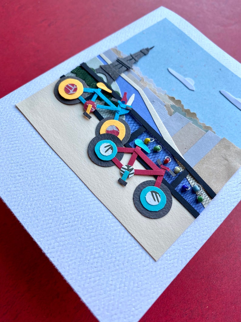 Paris Polaroid #18 Paper Collage Valentine/'s Day Card Handmade Valentine Valentine/'s Day Card 3D Handmade Paper Card Paper Collage