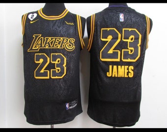 lebron james all black lakers jersey