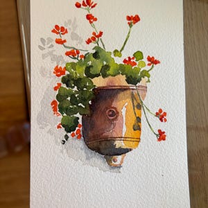 Happy Mothers Day - Watercolour Flowers-  Hand Painted - Original Watercolour