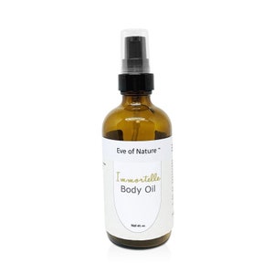 organic immortelle body oil | glowing skin | anti-aging | anti-wrinkle | aromatherapy skincare | eve of nature