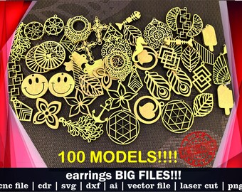 Download Mandala Earring Svg Etsy