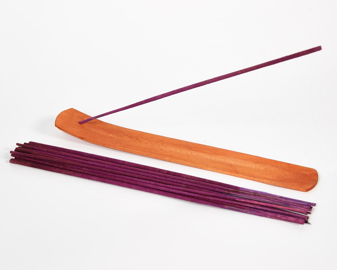 Bamboo Incense Holder With 12 FREE Incense Sticks Vegan Etsy UK