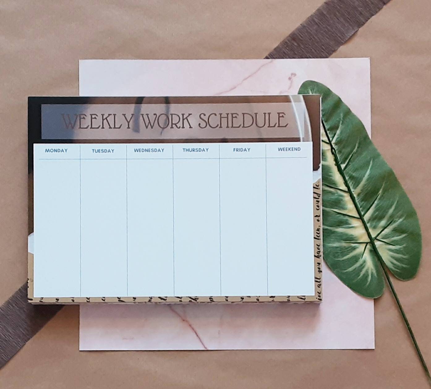 Weekly Planner Pad A4 Scheduler/planner Desk Notepad for Etsy UK