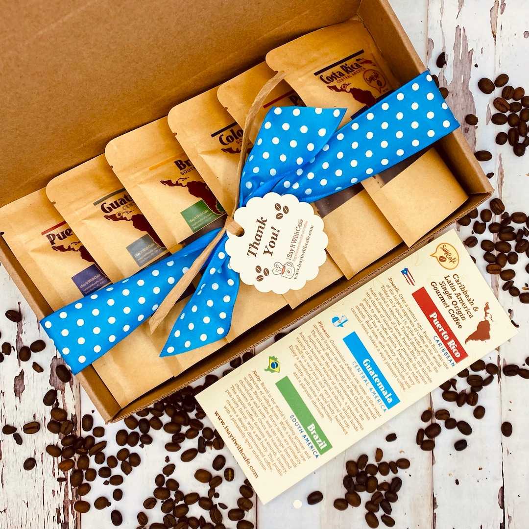 Coffee Sampler Gift Box Single Origin Coffees Etsy