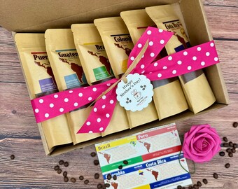 Create your own Coffee Gift Box, Coffee Tasting Box , Create your own World Coffee Box (1/4 lb.) Bags