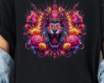 Camiseta Leo, Camiseta Zodiacal Comfort Colors, Camiseta León Celestial, Regalo Astrológico para el Signo Leo, Camiseta Gráfica del Signo de Fuego