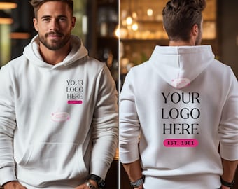 Custom logo hoodie, personalized business sweatshirt, bulk logo hoodies, DTF printed apparel, custom branded hoodie
