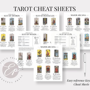 Tarot Cheat Sheets | Tarot for Beginners, learn tarot | INSTANT DOWNLOAD pdf