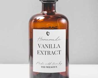 Printable Vanilla Extract Labels: Custom Bottle Stickers (PDF)