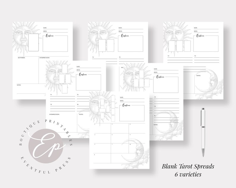 Tarot Study Binder Printable 185 Pages DIY Tarot Binder Etsy