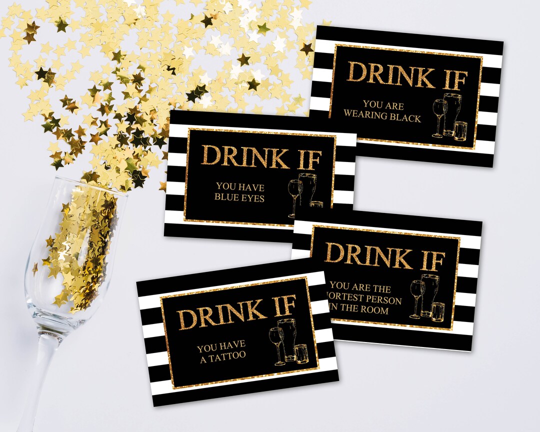 Drink If Printable Party Game | New Year's Eve Party Idea, NYE ...