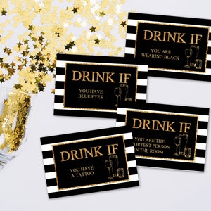 Drink If Printable Party Game | New Year's Eve Party Idea, NYE ...