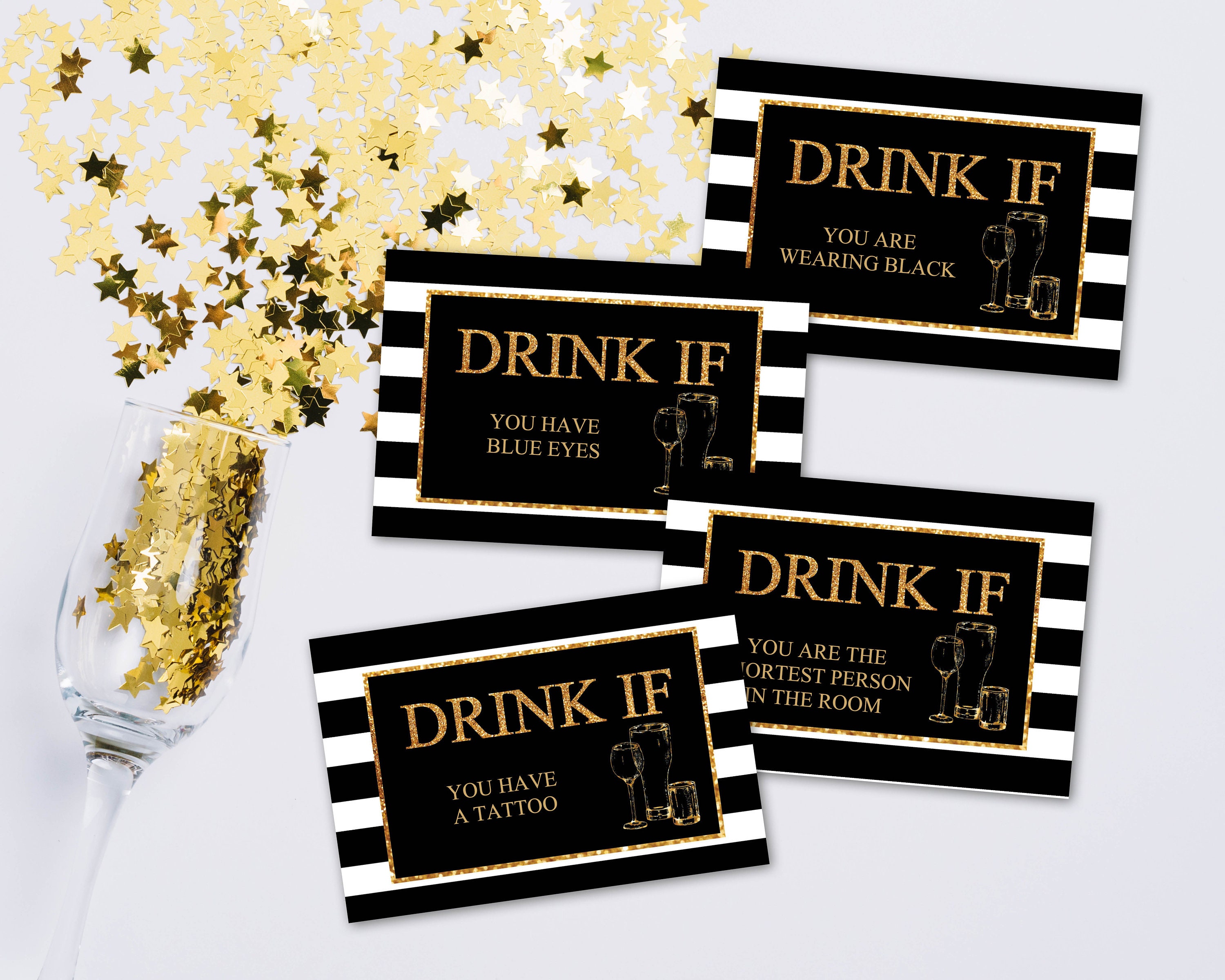 Drink If Printable Party Game New Year's Eve Party Idea - Etsy