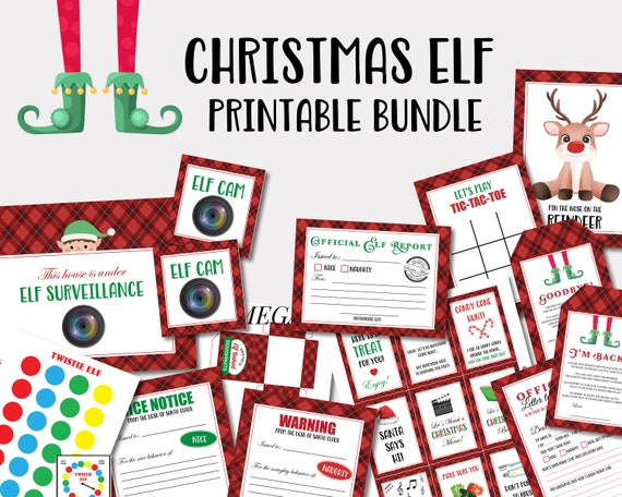 Elf Twist Game Printable Printable Elf Activity Instant 