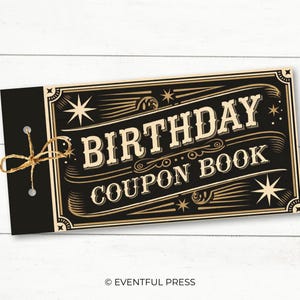 Personalized Birthday Coupon Book: Custom Vouchers (PDF)