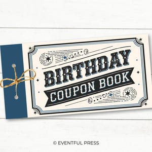 Personalized Birthday Coupon Book: Custom Vouchers Gift (PDF Pattern)