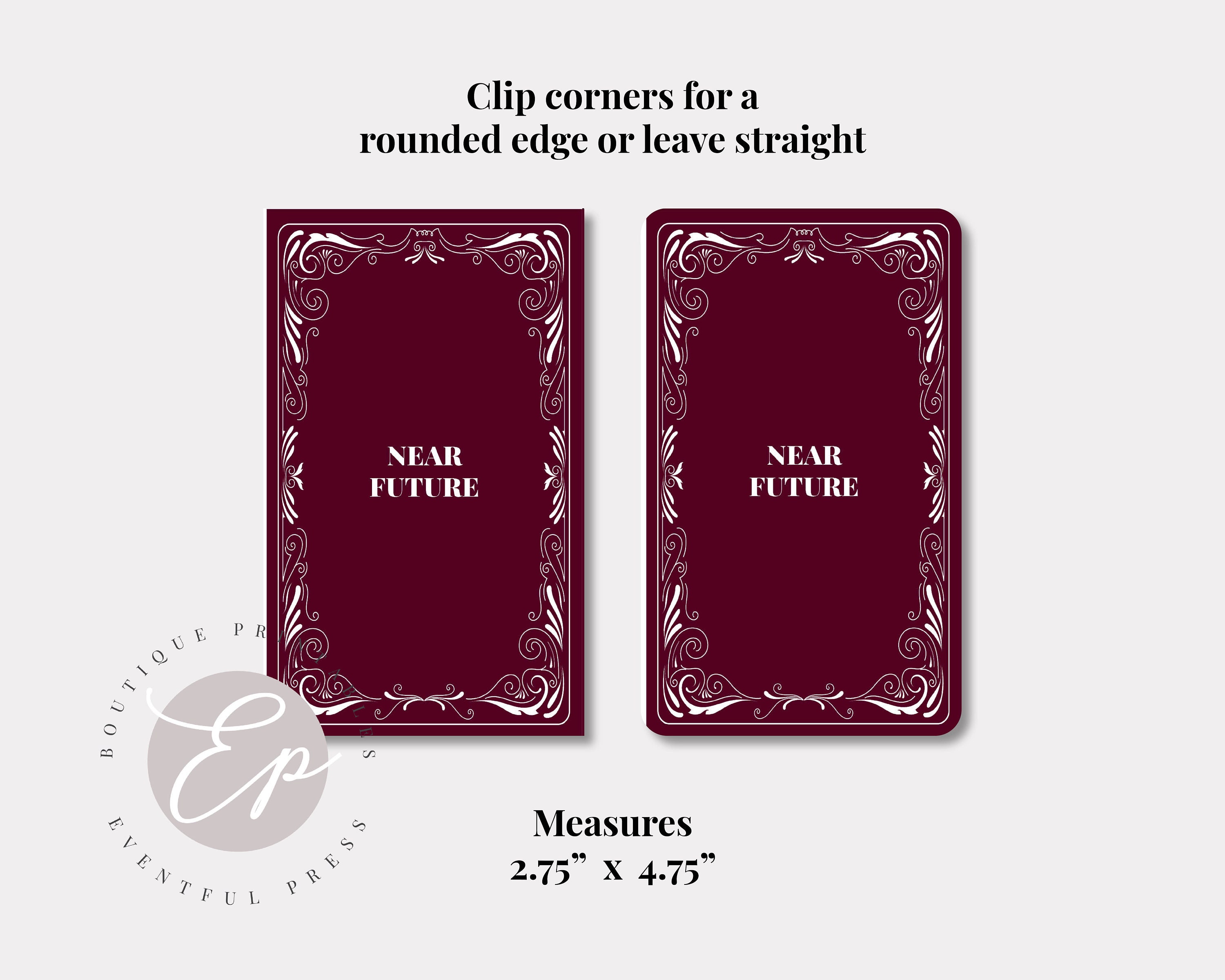 Tarot card spread with defined positions