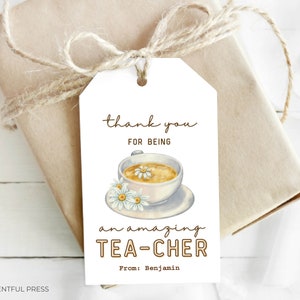 Bedankt dat je een geweldige LERAAR bent Kopje thee Waardering Theekaartje Cadeaukaart Beker Cadeau voor leraar Theedoos Cadeaubon Idee