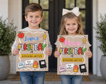 First Day of School Photo Prop Sign, Back to School Poster Printable (Digital Download)