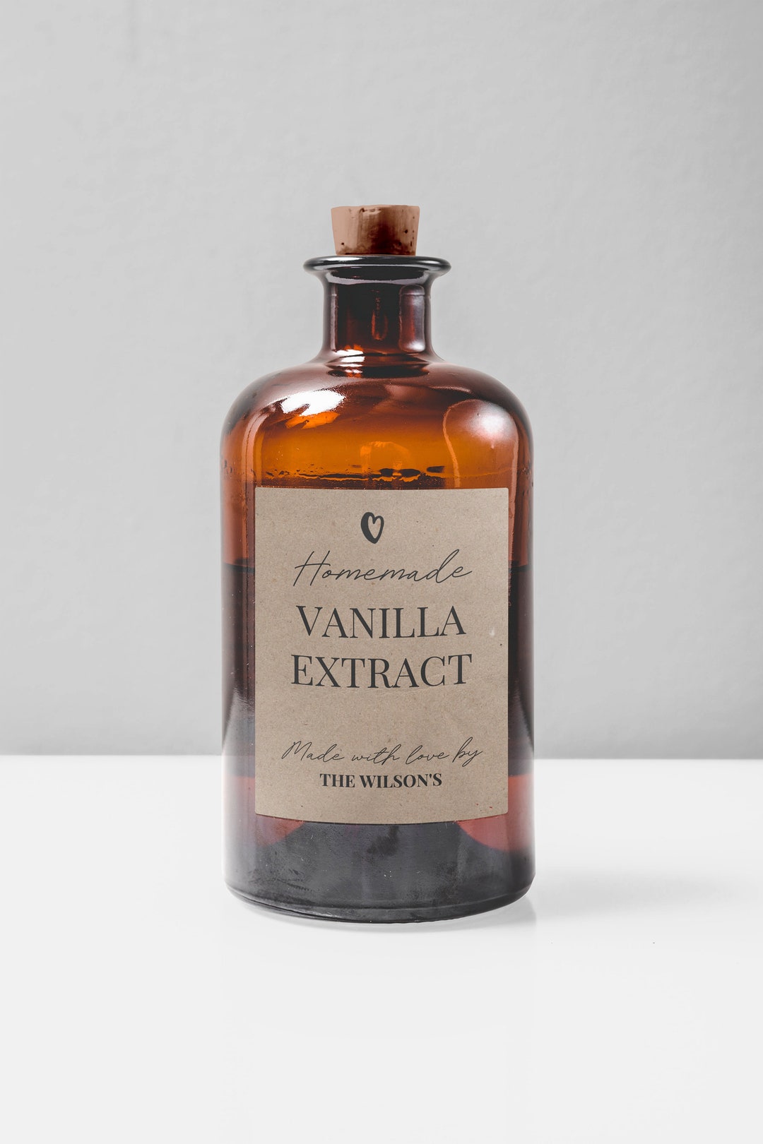 Homemade Vanilla Labels Personalized Custom Bottle Labels Handmade Gift