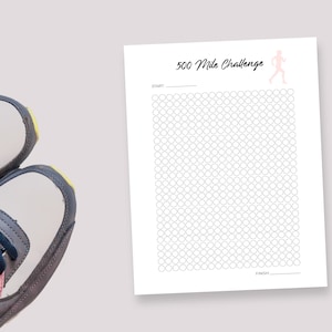 500 Mile Challenge Printable | Workout Planner, Running Log, Running Challenge  | INSTANT DOWNLOAD PDF