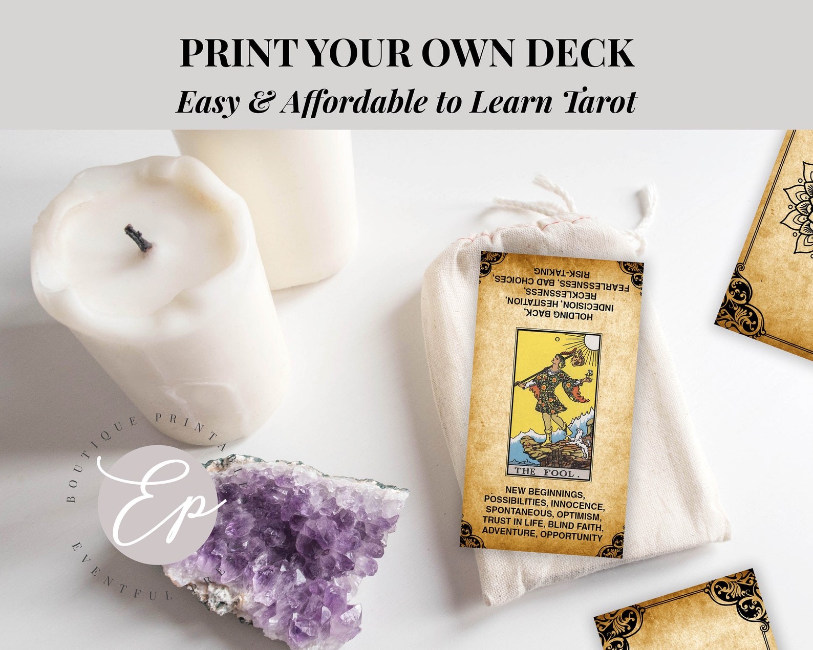 Printable Tarot Cards With Key Words Tarot Deck Tarot Flash Etsy Australia