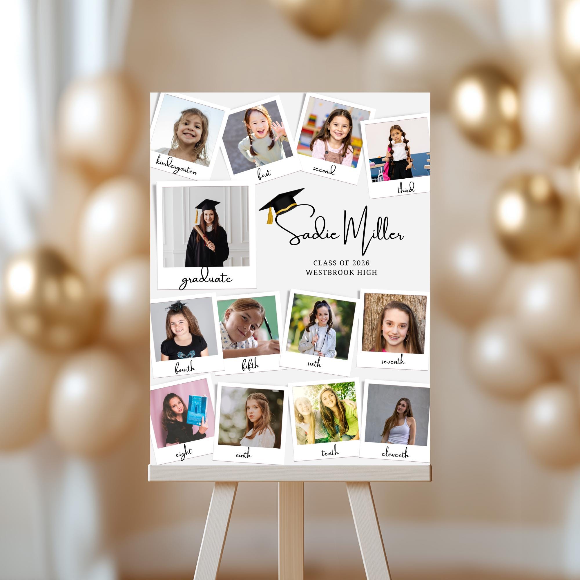 Graduation Photo Collage Poster: Congratulations Graduate, Class of ...