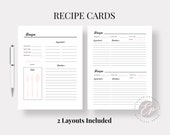 Printable Recipe Cards: DIY Recipe Binder Insert (PDF)