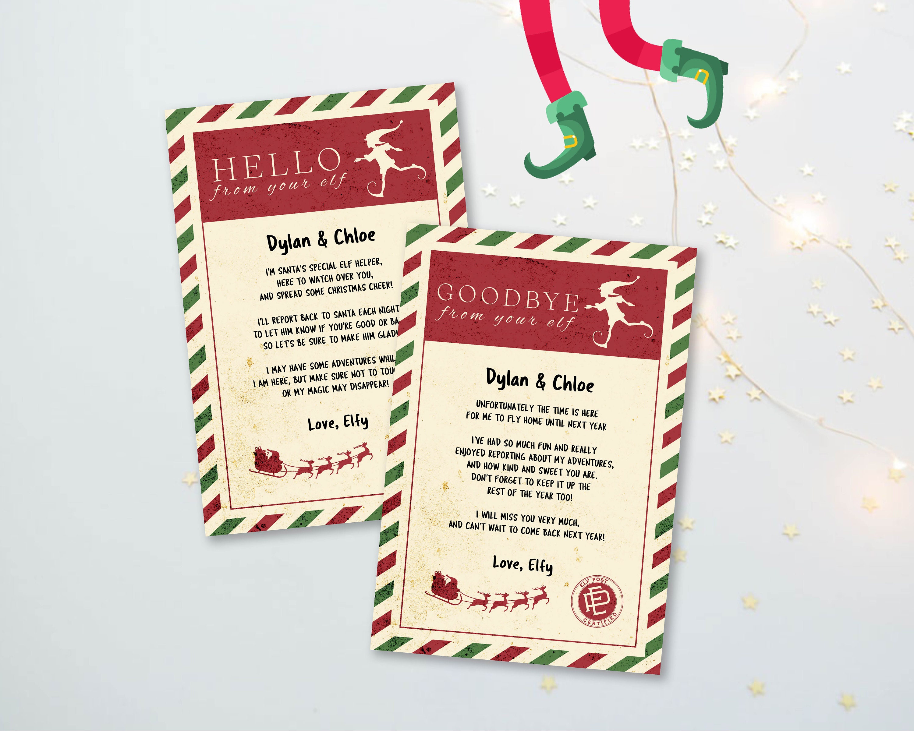 Elf Arrival Printable Bundle, Elf Adoption Certificate, Hello and ...
