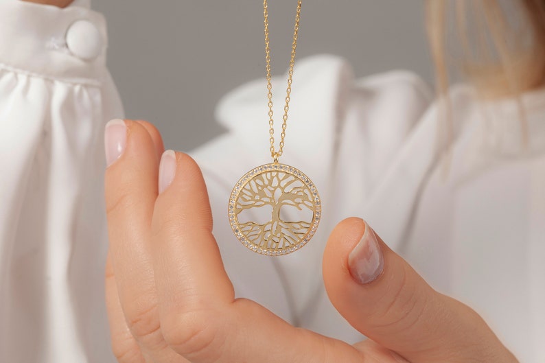 Next Day Delivery Mothers Day Gift Mama Tree of Life Necklace Sterling Silver Tree of Life Pendant Gifts for Mom Gift Under 40