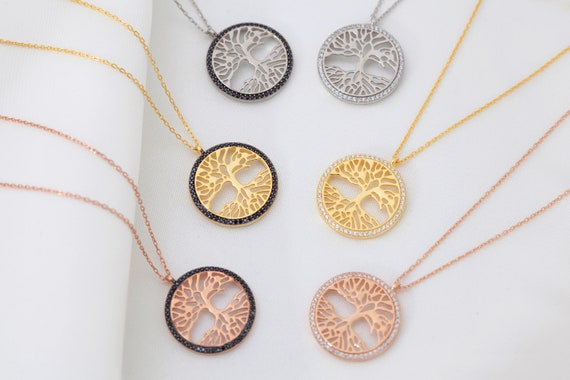 Next Day Delivery Mothers Day Gift Mama Tree of Life Necklace Sterling Silver Tree of Life Pendant Gifts for Mom Gift Under 40