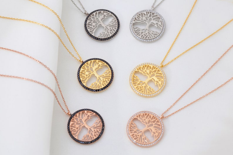 Next Day Delivery Mothers Day Gift Mama Tree of Life Necklace Sterling Silver Tree of Life Pendant Gifts for Mom Gift Under 40