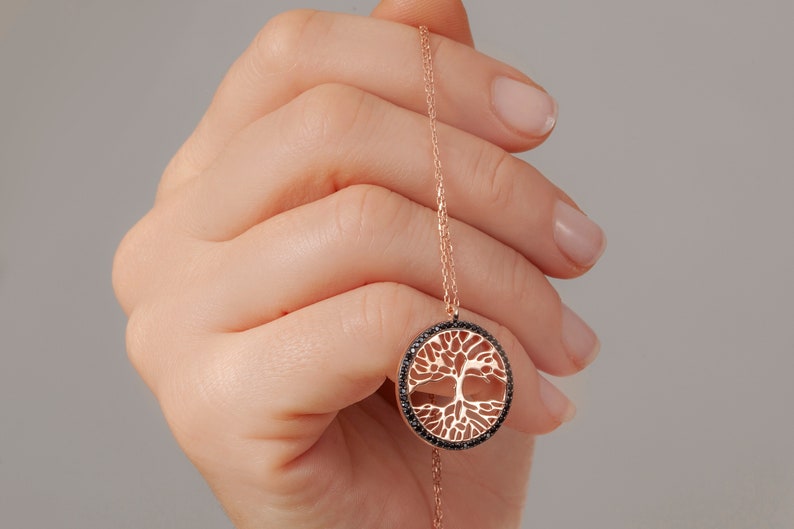Next Day Delivery Mothers Day Gift Mama Tree of Life Necklace Sterling Silver Tree of Life Pendant Gifts for Mom Gift Under 40