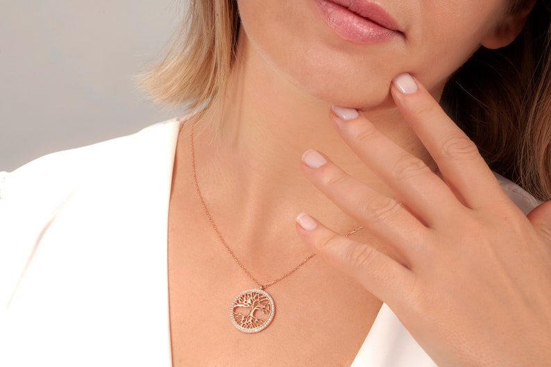 Next Day Delivery Mothers Day Gift Mama Tree of Life Necklace Sterling Silver Tree of Life Pendant Gifts for Mom Gift Under 40