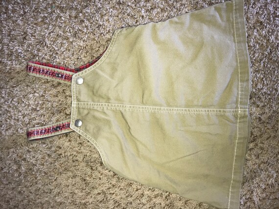 Vintage girls khaki Tommy Hilfiger toddler overal… - image 3