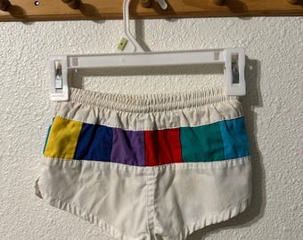 Retro 1980’s Toddler Boy ColorBlock Swim Trunks Just Friends Swimsuit