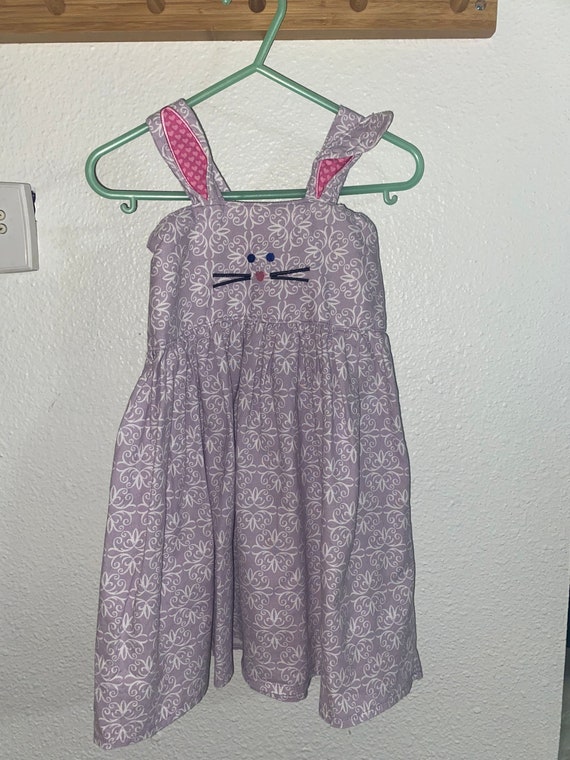 Girls handmade Easter Bunny Dress Vintage Spring C