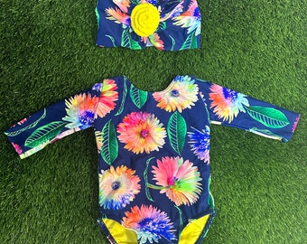 Floral One Piece Long Sleeve