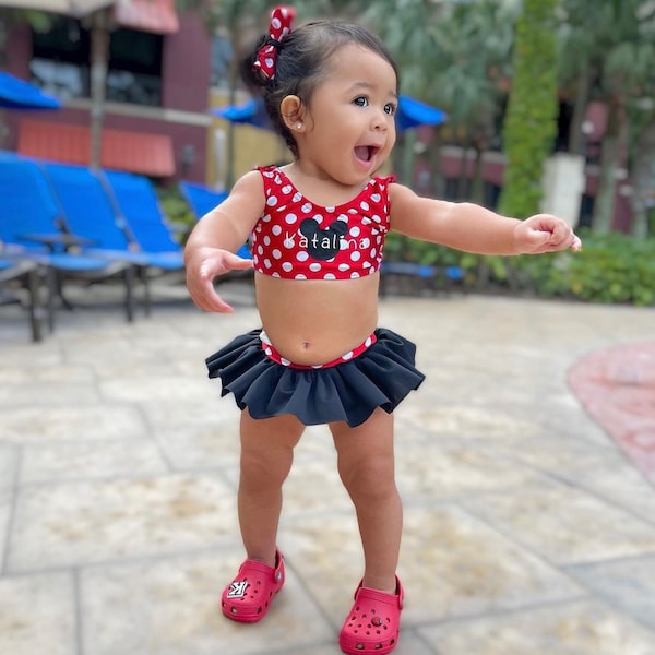 Polka Dot Magical Character Halter Two Piece Swimwear