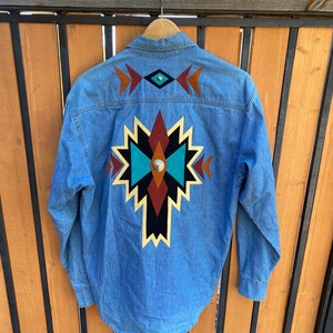 Vintage Southwest Moxie Sundance Denim Wear Long Sleeve Button up ...